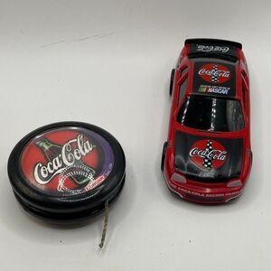 Vintage Duncan Coca Cola Yo Yo & Unbranded Coca Cola Plastic Toy Car